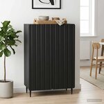 vidaXL Buffet Noir 66 x 34 5 x 92 cm Bois d'ingénierie