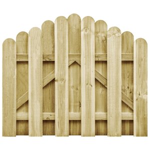 vidaXL Portail de jardin bois de pin imprégné 100x75 cm