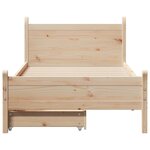 vidaXL Cadre de lit sans matelas 90x200 cm bois de pin massif