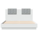 vidaXL Cadre de lit sans matelas blanc 135x190 cm