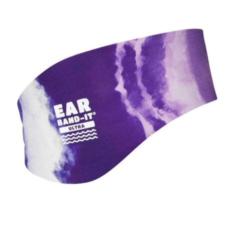 Bandeau natation néoprène earband-it taille large - violet tie & dye