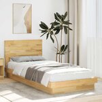 vidaXL Cadre de lit avec tête de lit sans matelas 100x200 cm