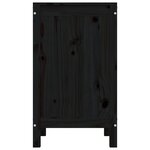 vidaXL Boîte à linge Noir 44x44x76 cm Bois massif de pin
