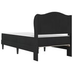 vidaXL Cadre de lit avec tête de lit Noir 100 x 200 cm Velours