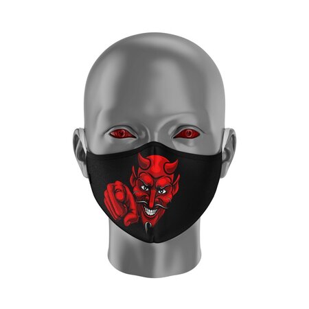 Masque Distinction Crazy Diable Rouge - Masque tissu lavable 50 fois