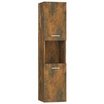 vidaXL Armoire de bain Chêne fumé 30x30x130 cm Bois d'ingénierie