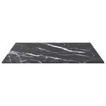 vidaXL Dessus de table noir 50x50 cm 6 mm verre trempé design marbre