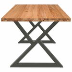 vidaXL Table à manger marron clair bois de chêne massif rectangulaire