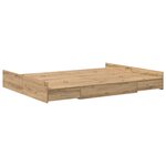 vidaXL Cadre de lit avec rangement chêne artisanal 140 x 190 cm
