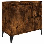 vidaXL Armoire de bain chêne fumé 65x33x60 cm bois d'ingénierie