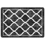 vidaXL Tapis lavable noir et blanc 120x180 cm antidérapant