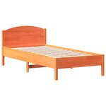 vidaXL Cadre de lit sans matelas cire marron 100x200cm bois pin massif