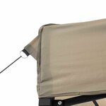vidaXL Tente de fête 292 x 292 x 315 cm Taupe Tissu Oxford