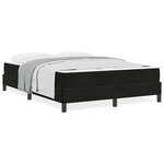 vidaXL Lit boxspring avec matelas Noir 140 x 210 cm Velours
