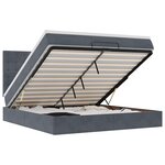 VidaXL Cadre de lit ottoman avec matelas gris foncé 180x200cm velours