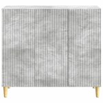 vidaXL Buffet Gris béton 89 x 34 5 x 80 cm Bois d'ingénierie