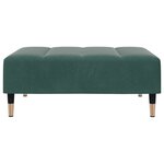 vidaXL Canapé-lit à 2 places avec repose-pied vert foncé velours