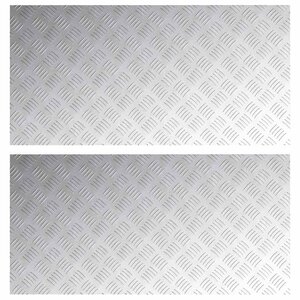 vidaXL Nez de marche Rectangulaire 2 Pièces Argenté 100 x 50 cm Aluminium