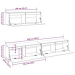 vidaXL Meubles TV 3 Pièces Blanc Bois massif de pin