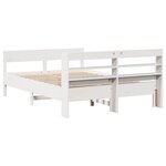 vidaXL Cadre de lit sans matelas blanc 160x200 cm bois de pin massif