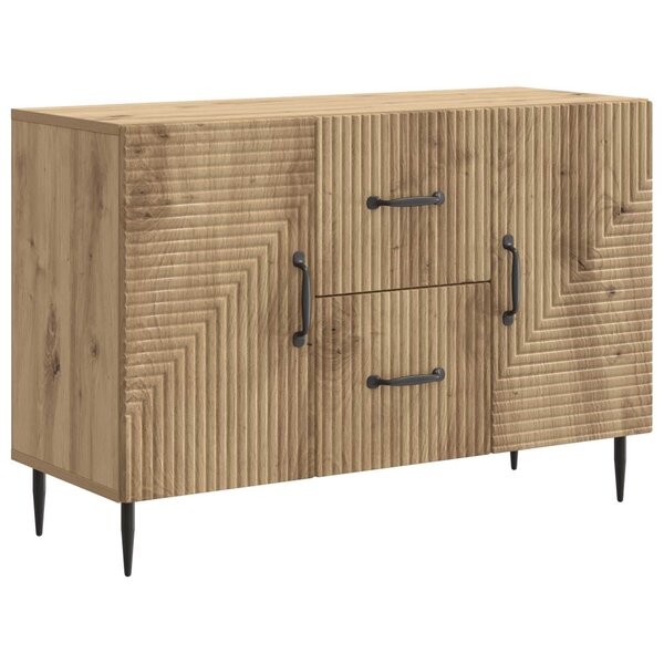 vidaXL Buffet Chêne artisanal 89 x 34 5 x 60 cm Bois d'ingénierie