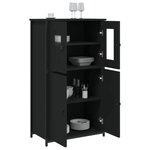 vidaXL Buffet haut noir 62x32x106 5 cm bois d'ingénierie