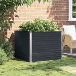 vidaXL Jardinière surélevée Anthracite 100x100x77 cm Acier galvanisé