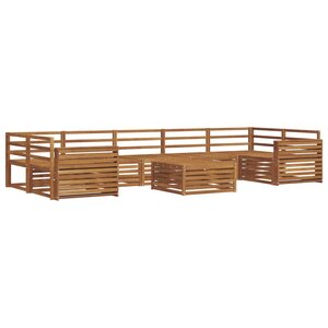 vidaXL Ensemble de canapés d'extérieur 8 Pièces Naturel