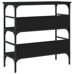 vidaXL Table console noir 75x32x75 cm bois d'ingénierie