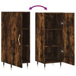 vidaXL Buffet Chêne fumé 34 5x34x90 cm Bois d'ingénierie