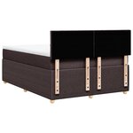 vidaXL Sommier à lattes de lit avec matelas Marron foncé 140x190 cm