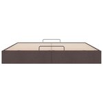 VidaXL Cadre de lit ottoman sans matelas marron foncé 180x200 cm tissu