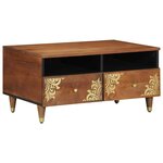 vidaXL Table basse marron miel 80 x 54 x 40 cm bois de manguier massif