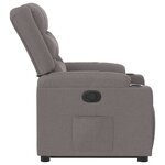 vidaXL Fauteuil inclinable taupe tissu