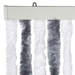 vidaXL Moustiquaire Gris et blanc 56 x 185 cm Chenille