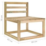 vidaXL Canapé de jardin 4 places avec coussins rouge bordeaux
