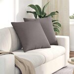 vidaXL Coussins de canapé 2 Pièces Taupe 60 x 60 cm tissu