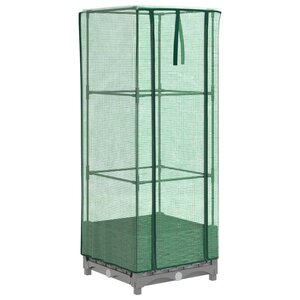 vidaXL Jardinière surélevée avec housse aspect rotin 40x40x123 cm