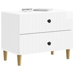 vidaXL Cabinet de chevet avec tiroir Blanc brillant 62 x 34 5 x 48 cm