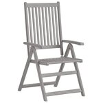 vidaXL Chaises inclinables de jardin 3 Pièces avec coussins Bois d'acacia