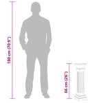 vidaXL Support pilier carré à plantes Bois clair 17x17x66 cm MDF