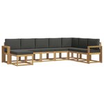 vidaXL Ensemble de canapés d'extérieur 8 pc Blanc et anthracite