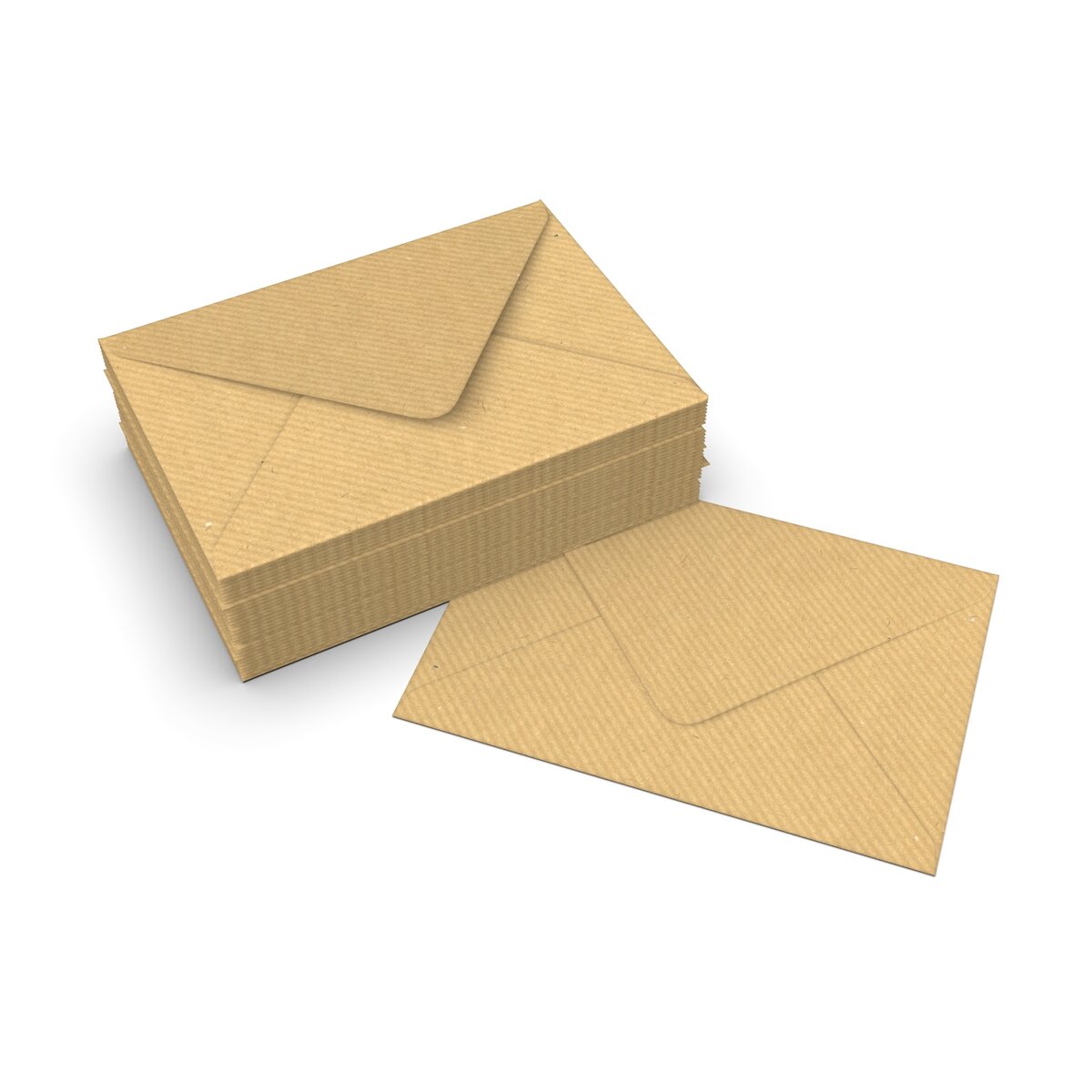 Belle Vous Carte Papier Craft Vierge avec Enveloppes (Lot de 50) 17,6 x  12,4 cm Lot Enveloppe Kraft avec Carte Confection Car [579]