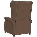 vidaXL Fauteuil inclinable électrique à oreilles marron tissu