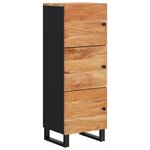 vidaXL Buffet avec 3 portes 40x33x110 cm bois massif d'acacia et fer