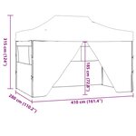 vidaXL Tente de réception pliable avec 4 parois 3x4 m Acier Blanc