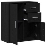 vidaXL Buffet avec tiroir Chêne noir 60 x 31 x 70 cm Bois d'ingénierie