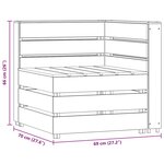 vidaXL Canapé palette d'angle de jardin bois de pin imprégné