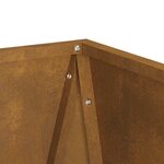 vidaXL Jardinière 2 Pièces Rouillé 40 x 40 x 75 cm