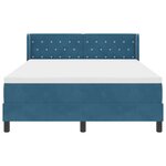 vidaXL Lit à ressorts avec matelas Bleu foncé 190 x 140 cm Polyester